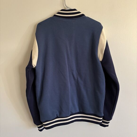 STARTER Varsity Jacket Button Down Blue Logo Sports - Mens Size Medium - Picture 5 of 8